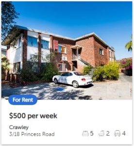 Rental appraisal Crawley WA 6009
